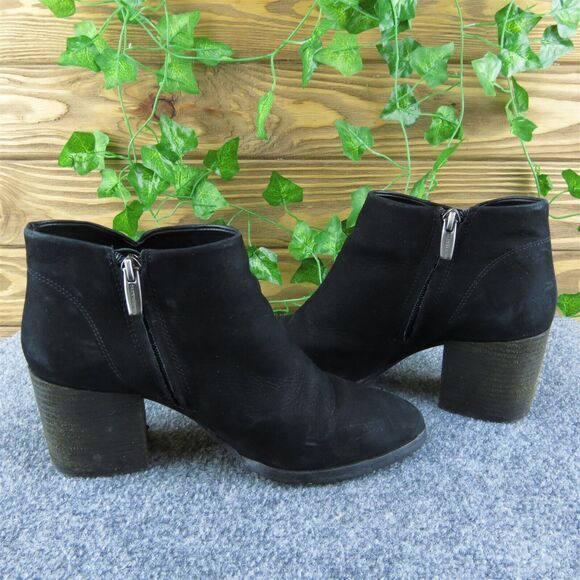 Vince Camuto Malika Women Ankle Boots Black Leather Zip Size 7.5 Medium - Picture 7 of 10